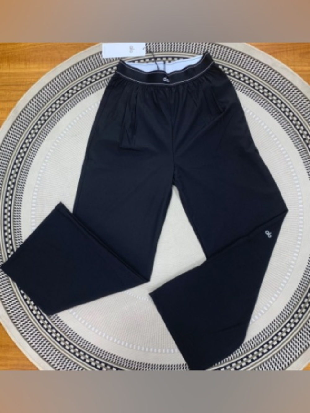 ALO Yoga Black Wide-Leg Performance Trousers